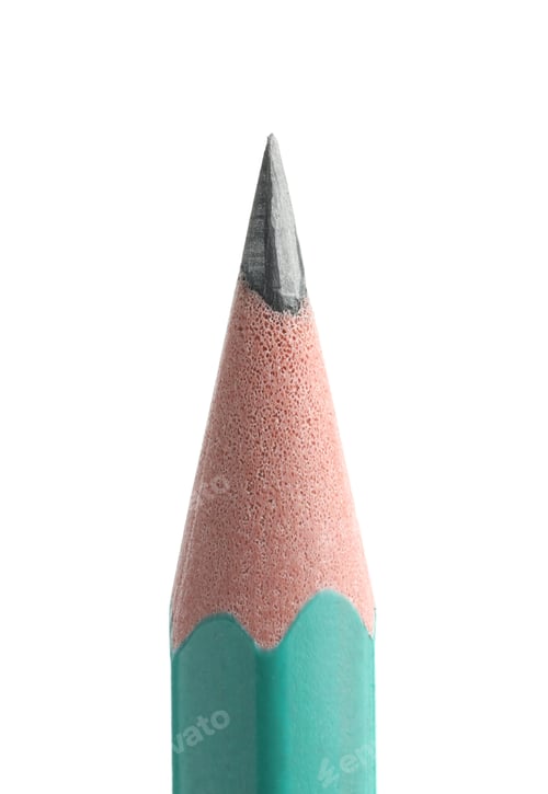 Preview: One sharp graphite pencil isolated on white