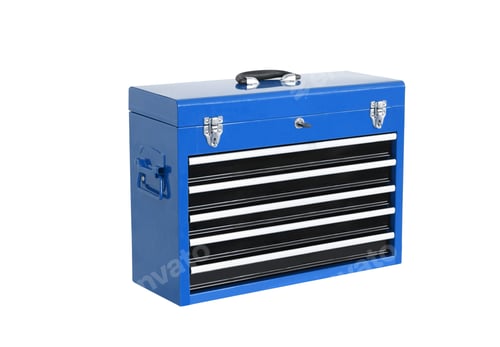Preview: blue toolbox isolated on white