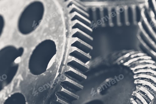 Preview: Close-up view of stack of gears