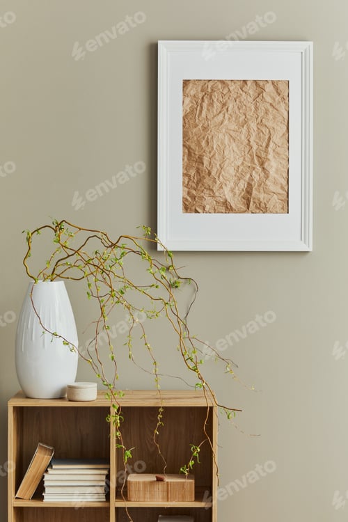 Preview: Stylish interior of dining room at cozy home