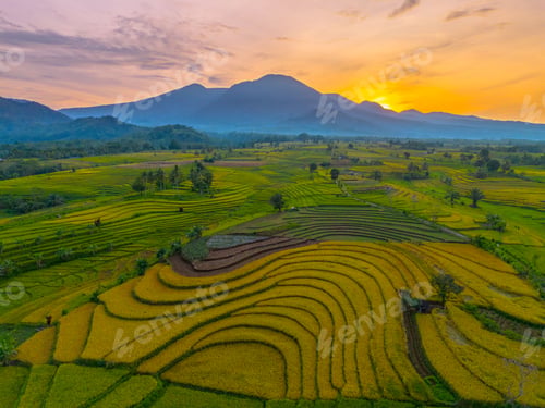 Preview: beautiful morning view indonesia panorama landscape