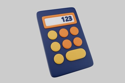 Preview: Colorful cartoon style calculator asset