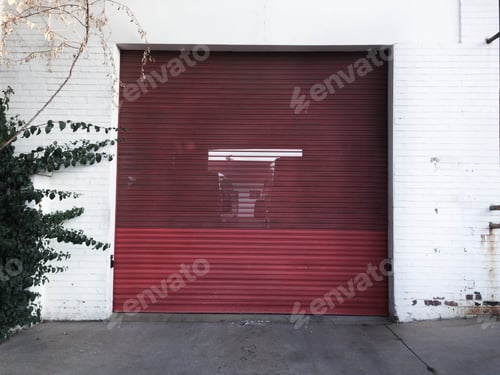 Preview: Red garage door