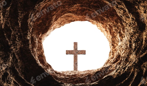Preview: Tomb of Jesus Christ. Crucifixion And Resurrection. Religion, Easter theme.