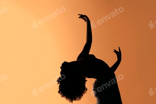 Preview: Afro Woman Dancing Silhouette