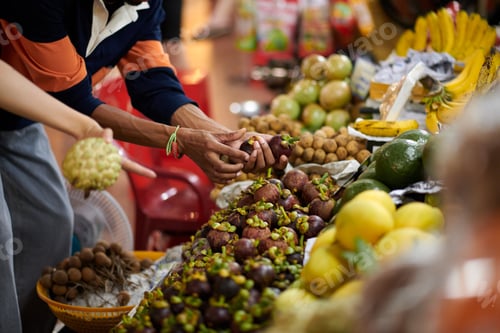 Preview: Customer Buying Mangosteen Fruits