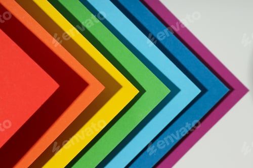 Preview: Mockup, abstraction, colorful colored paper, top view