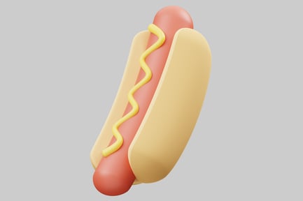 Preview: Hot Dog with Bun and Condiments