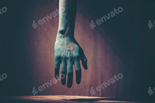 Preview: Halloween Hand concept, dark and black vintage tone