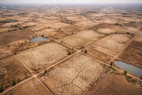 Preview: Drought Agricultural Fields Aerial Landscape