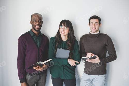 Preview: contemporary multiethnic business people working together