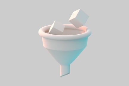 Vorschau: Trichter mit Würfeln