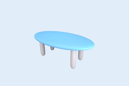 Preview: Dining Table 3D Illustration
