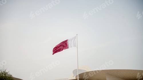 Preview: Qatari flag. Flag of Qatar. National Flag. Doha. Independence Day. National Day. Patriotic. Patriot
