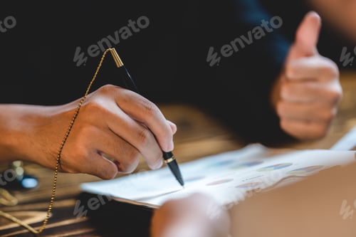 Preview: business approve and certificate concept, confirmation of business marketing document permit