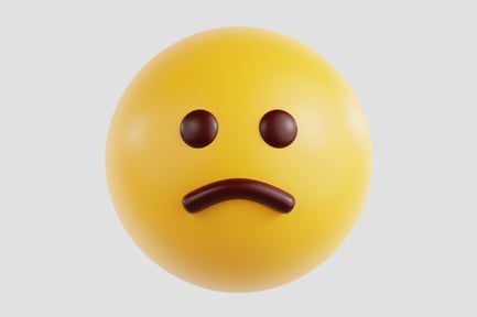 Preview: 3D Slightly Frowning Face Emoji