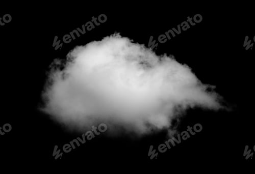Preview: Clouds on black background