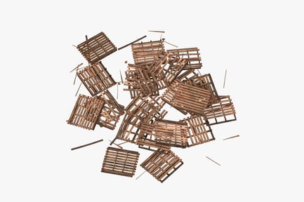 Preview: Assorted Wood Pallets - Stacked Cargo Delivery