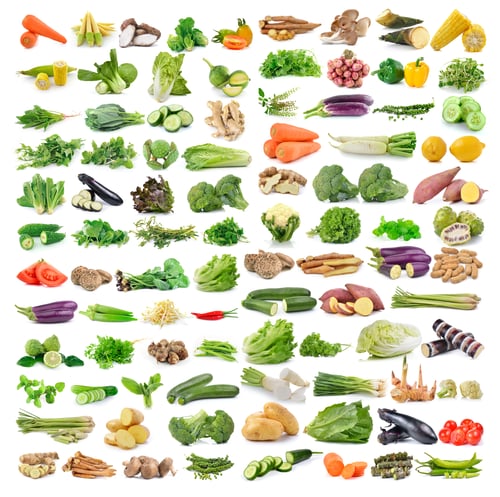 Preview: set of vegetable isolated on white background