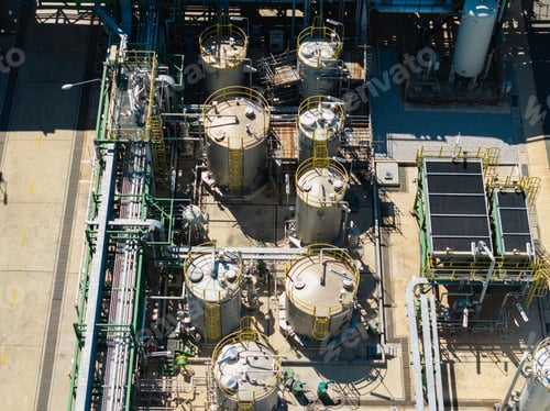 Preview: Aerial view of natural gas separation plant.