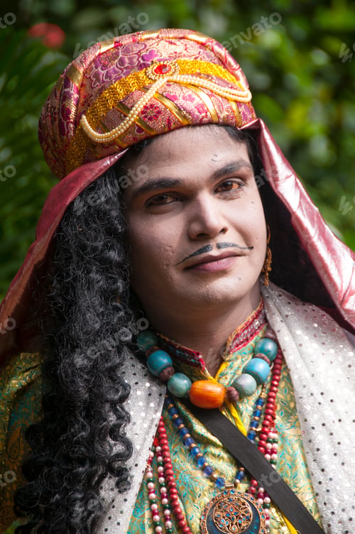 Preview: Portrait of Impressionist or Behrupiya, Traditional performing artist of India.