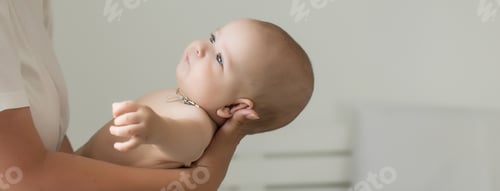 Preview: picture of happy mother with baby in hands