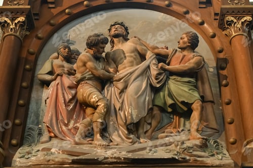 Preview: Jesus being undressed before crucifixion