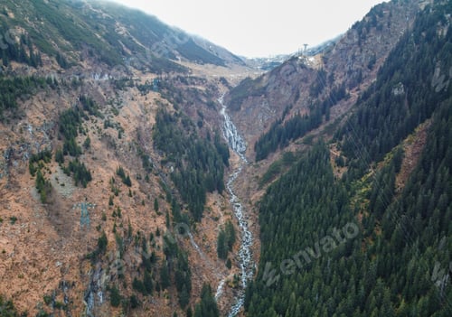 Preview: Landscape of the Balea waterfall in the Fagaras mountains - Romania
