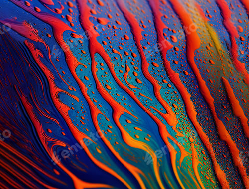 Preview: Macro texture of abstract colorful liquid oil acrylic glitter marbled background