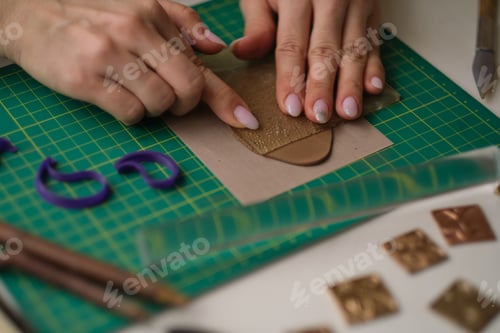 Preview: Craft jewelery making with professional tools. A handmade jeweler process, manufacture of jewellery.