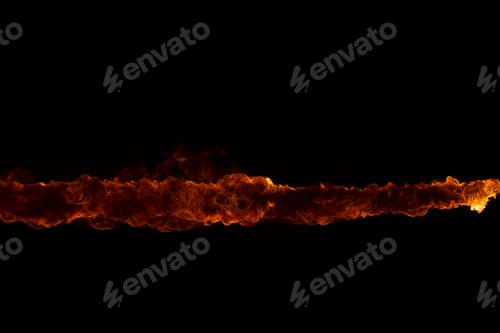 Preview: Blazing flames on black background