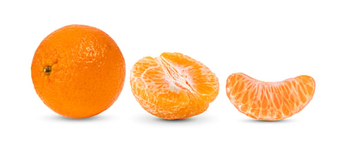 Preview: Mandarin, tangerine citrus fruit on white background