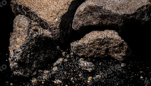 Preview: Macro Close up image of raw material Platinum and Chrome Ore roc