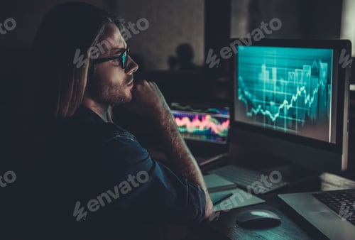 Preview: Guy working with computer