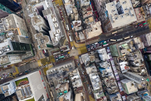 Preview: Mong Kok, Hong Kong 21 March 2019: Top down view of Hong Kong city