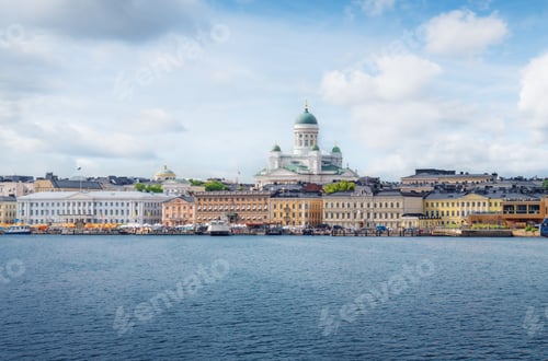 Preview: Helsinki skyline with Helsinki Cathedral - Helsinki, Finland