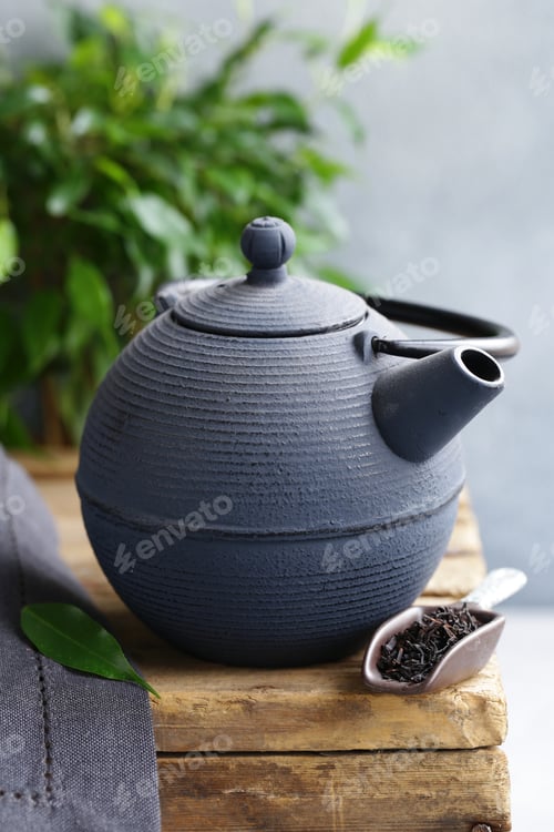 Preview: Cast Iron Kettle on Wooden Table