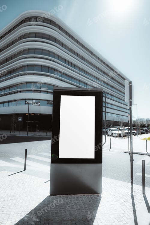 Preview: Blank billboard mock-up by office