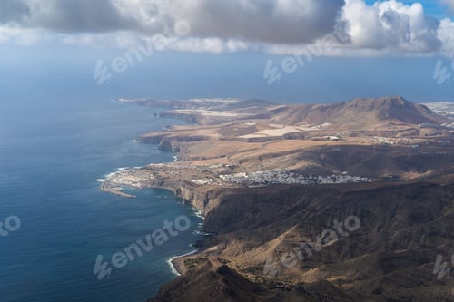 Preview: Aerial view of the views from Roque Fanque, Agaete, Gran Canaria, Canary Islands