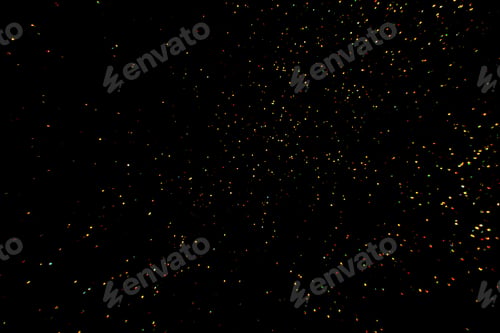 Preview: Stars in the night. Colourful starry space. Glowing confetti. Falling stars in the loop.