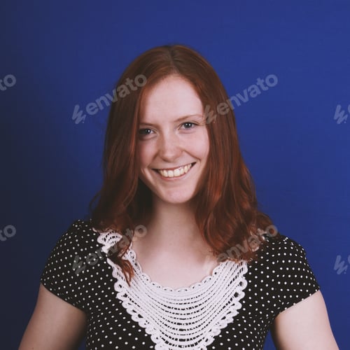 Preview: happy young woman with toothy smile