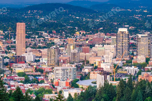 Preview: Portland, Oregon, USA downtown