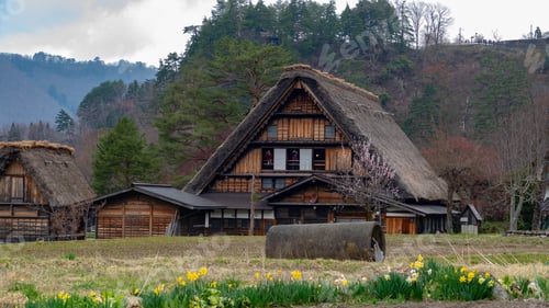 Preview: Scenic view of historic villages of Shirakawa-go and Gokayama in Japan