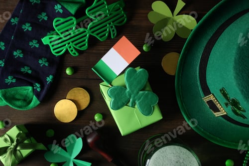 Preview: Concept of St. Patrick's Day, top view