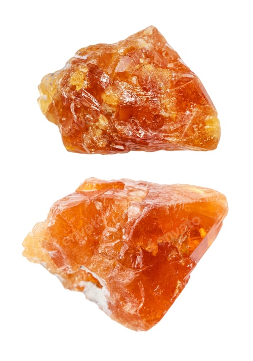 Preview: various samples of raw scheelite minerals isolated