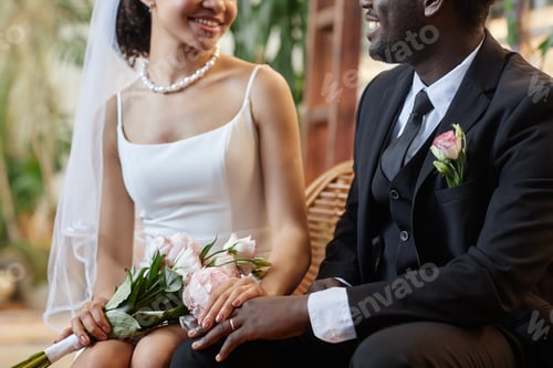 Preview: Black couple getting married and spending time together before wedding ceremony