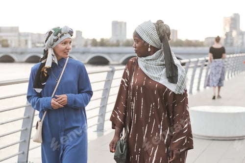 Preview: Muslim women walking outdoors