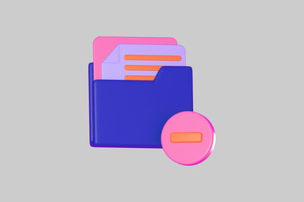 Preview: Folder with three files and a minus sign icon.