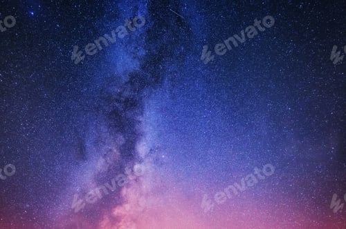 Preview: Milky Way. Night sky with stars as a background. Natural compositon at the night time.