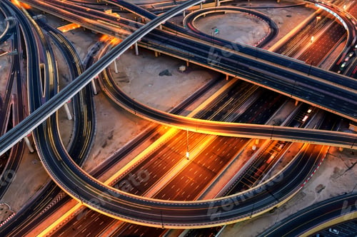 Preview: Extraordinary thoroughfare leading to Abu Dhabi. Dubai, United Arab Emirates.